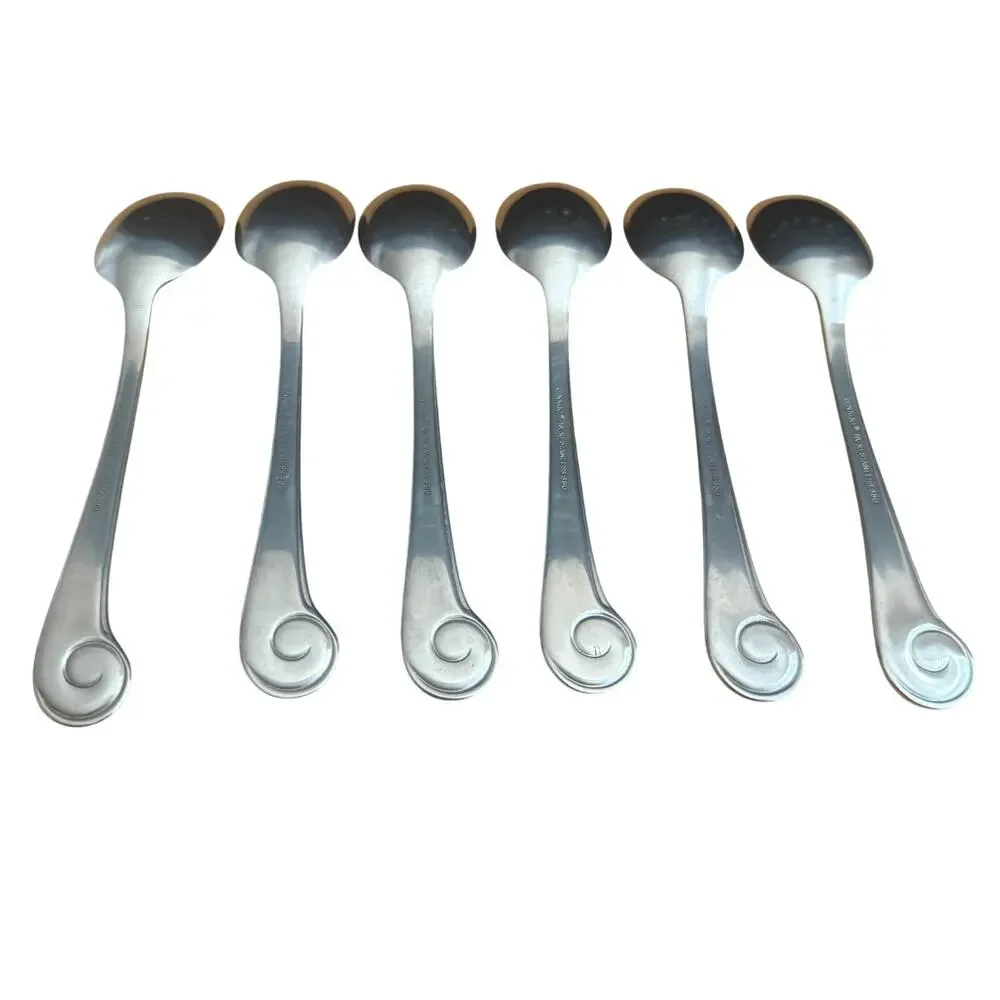 Ginkgo 18/10 stainless 380 nautilus design six piece spoon set